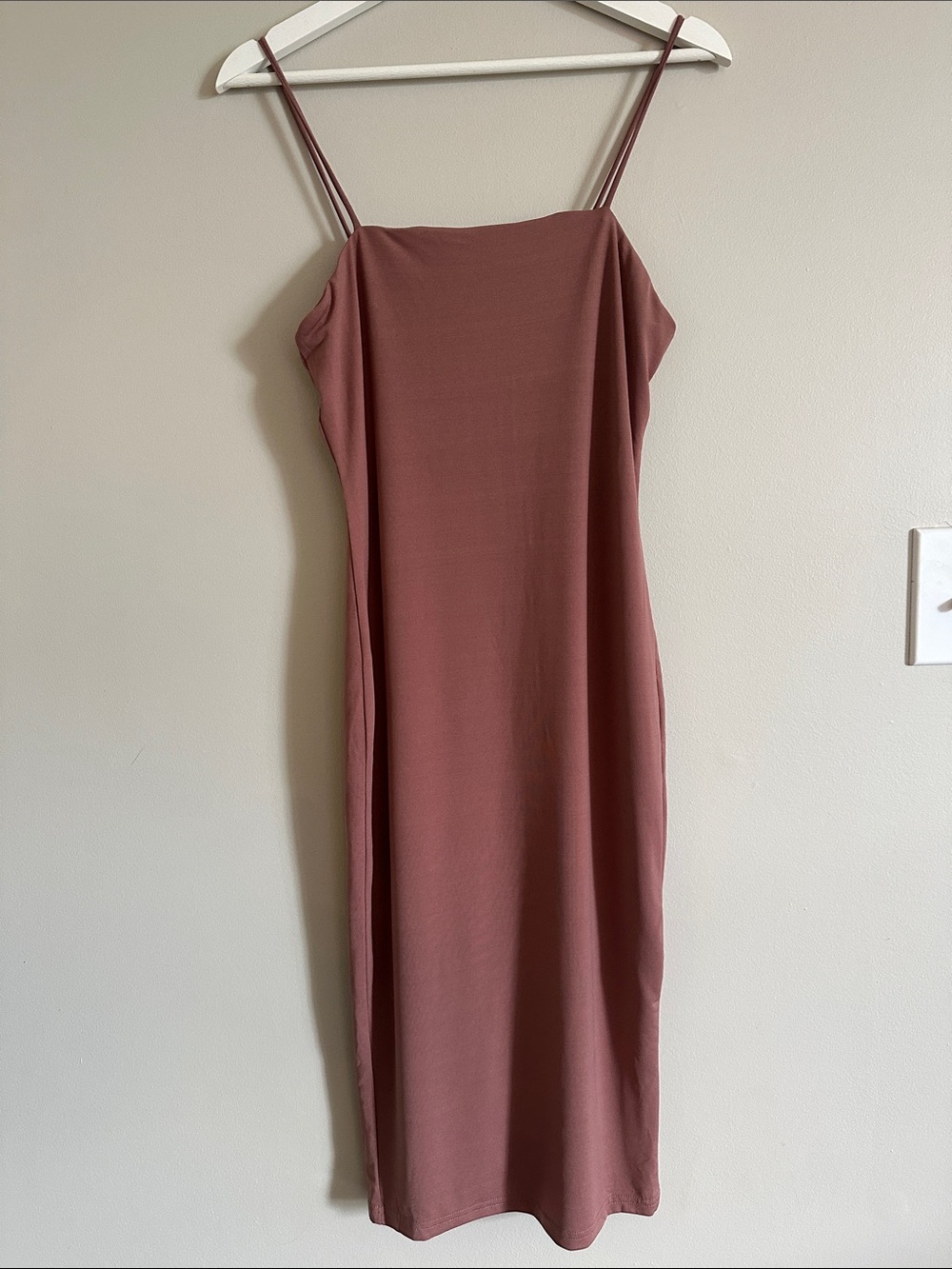 NWT Solid Stretchy Cami Bodycon Midi Dress - Picture 8 of 11